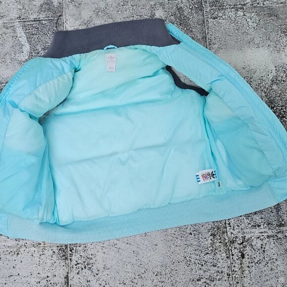 Adidas Women Vest Heavy Weight Sleeve Less Zip Up Jacket Coat Size L - Picture 5 of 11